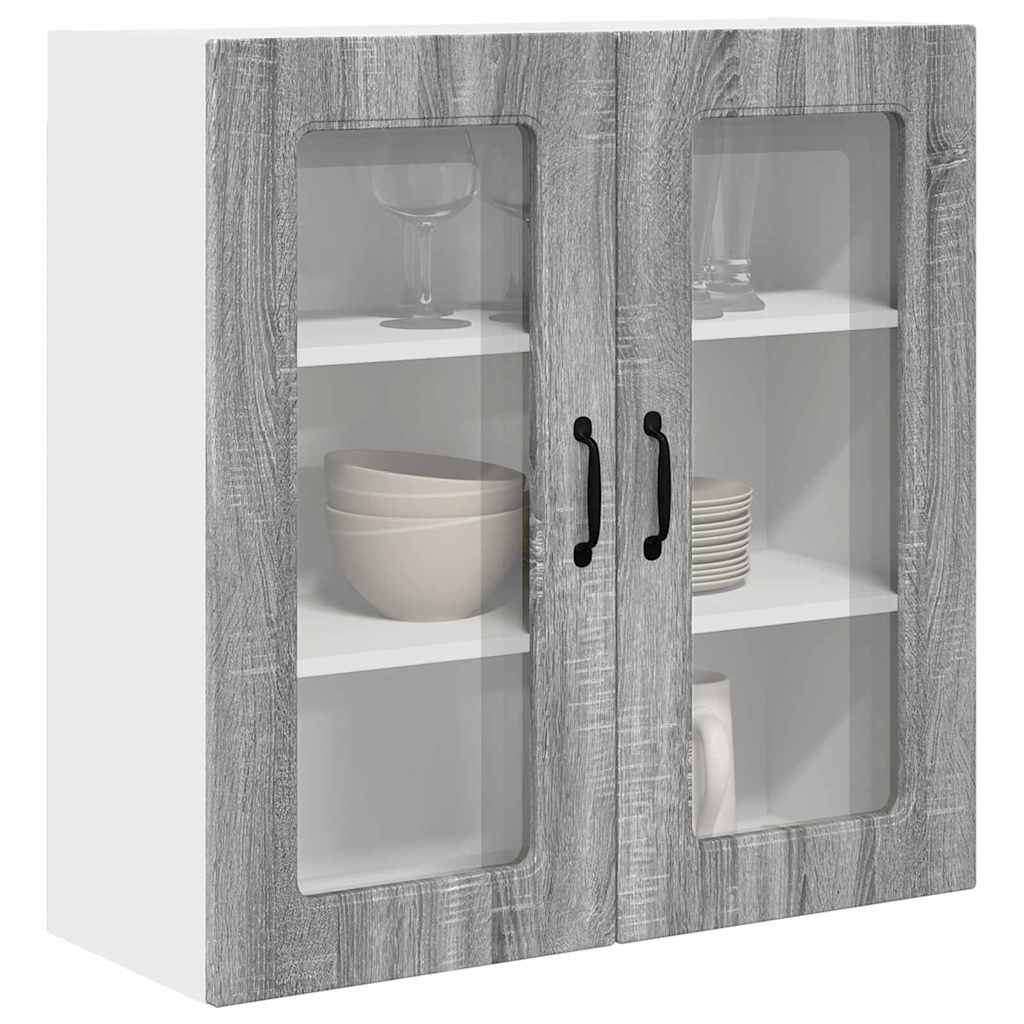 Kitchen Wall Cabinet with Shelf Grey Sonoma 80 x 31 x 80 cm